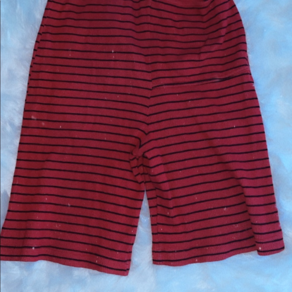Murmur Red and Black Low Man Crotch Long Shorts